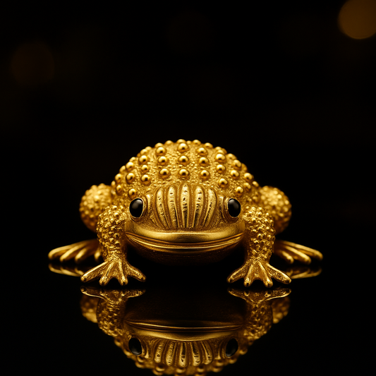 Erwin Gold Pearl Frog Brooch